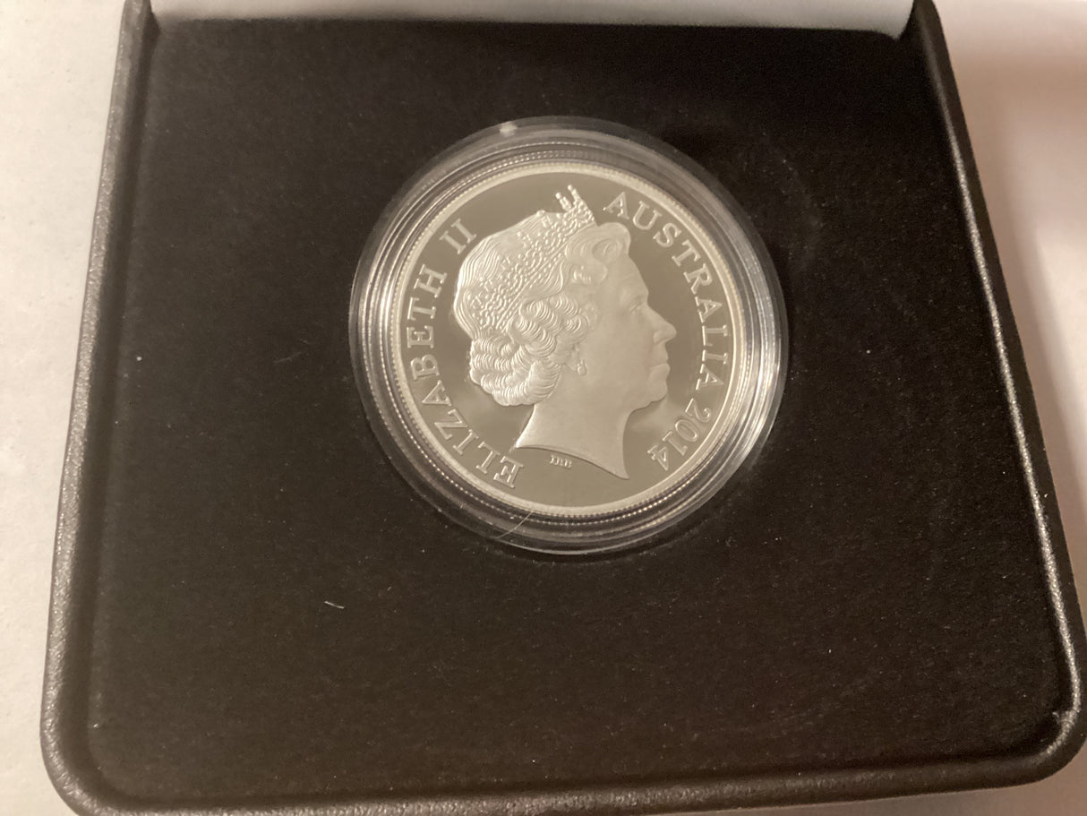 2014 $1 Printed Silver Proof Coin. Australian Saltwater Crocodiles. Graham.