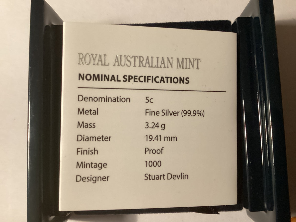 2015 5c Silver Proof Coin. 1000 made.