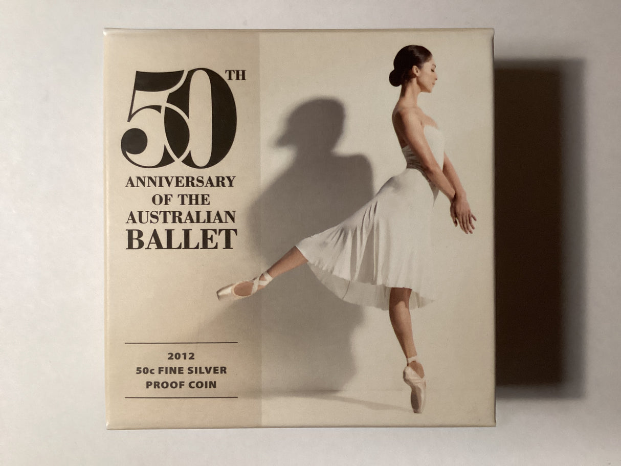 2012 50c Fine Silver Proof Coin. 50th Anniversary of the Australian Ballet.