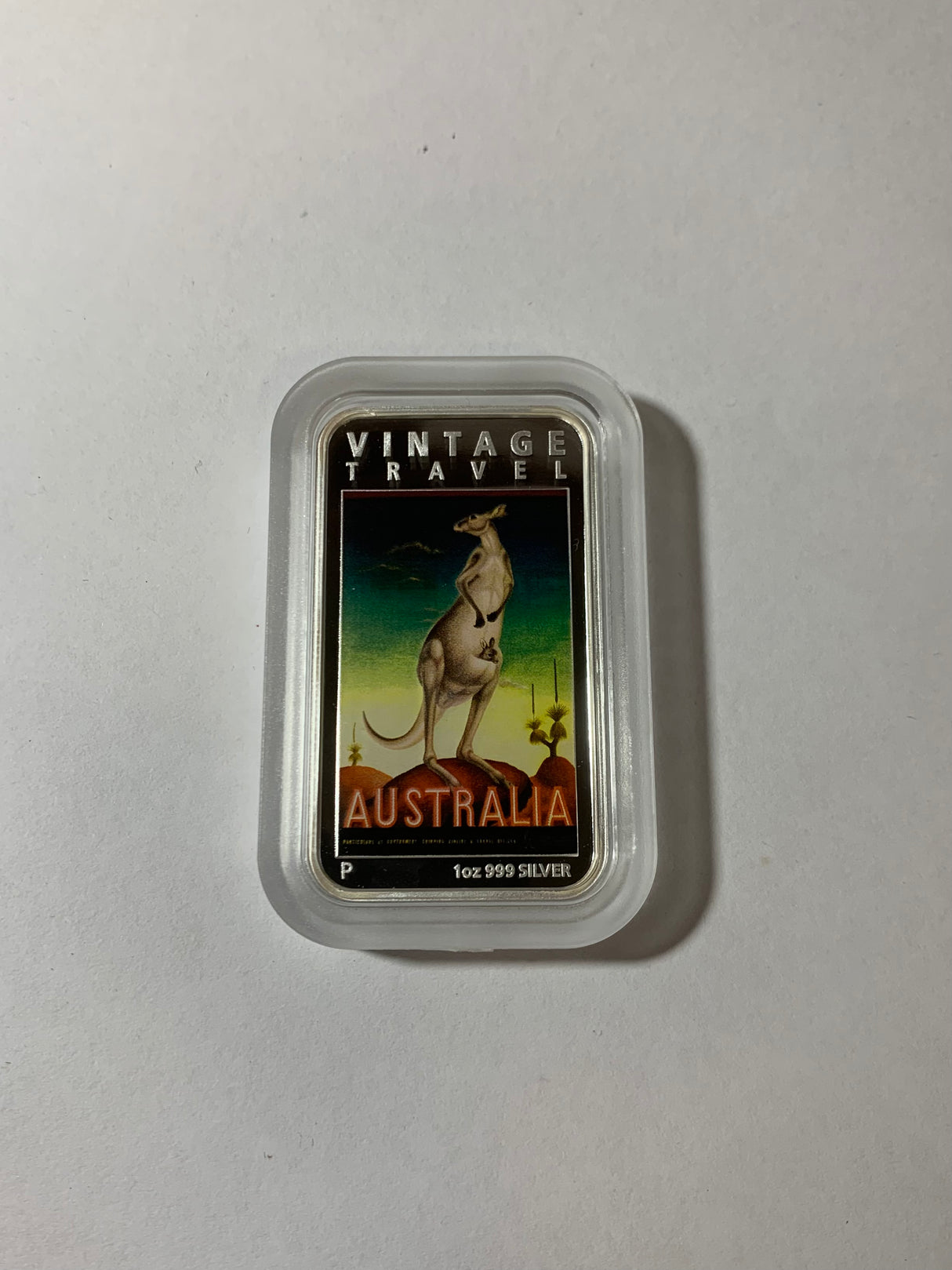 2014 $1 1oz Silver Proof Coin. Vintage Travel. Australia. Eleen Mayo.