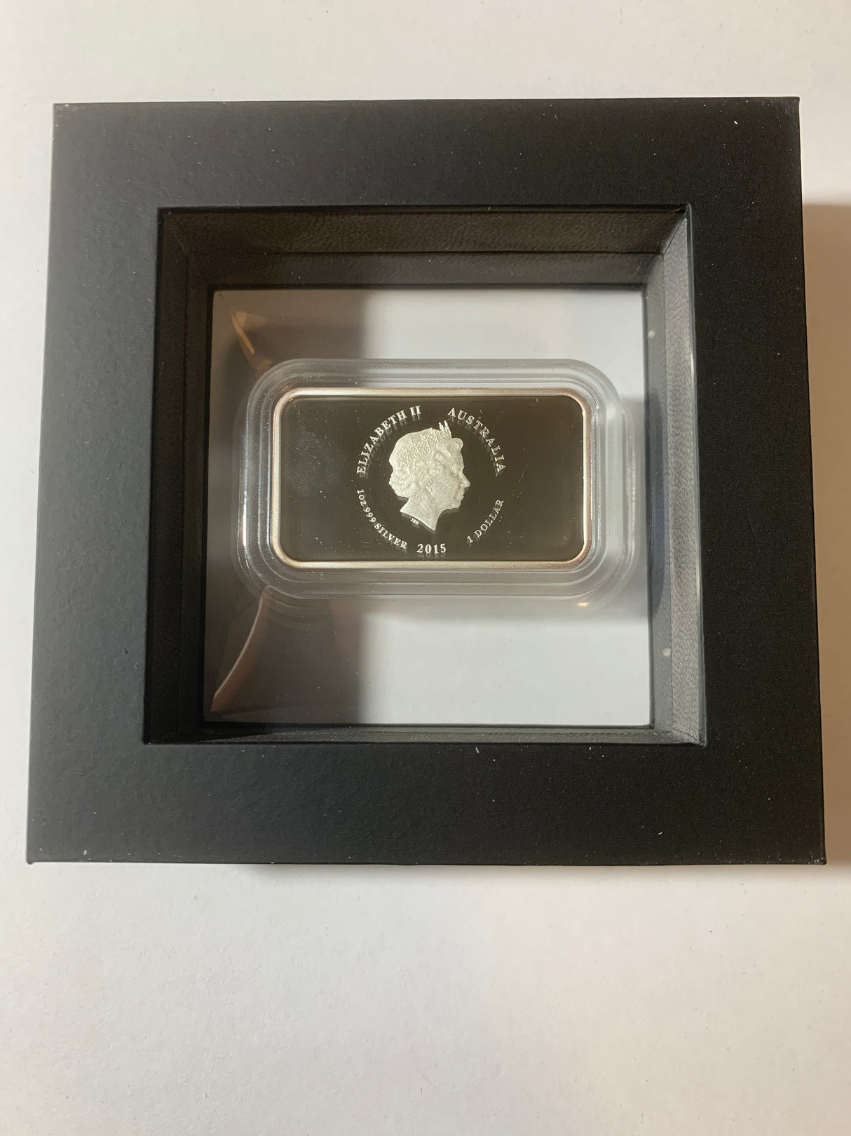 2015 $1 1oz Silver Proof Rectangular Coin. Sunburnt Country Series. A Land of Sweeping Plains.