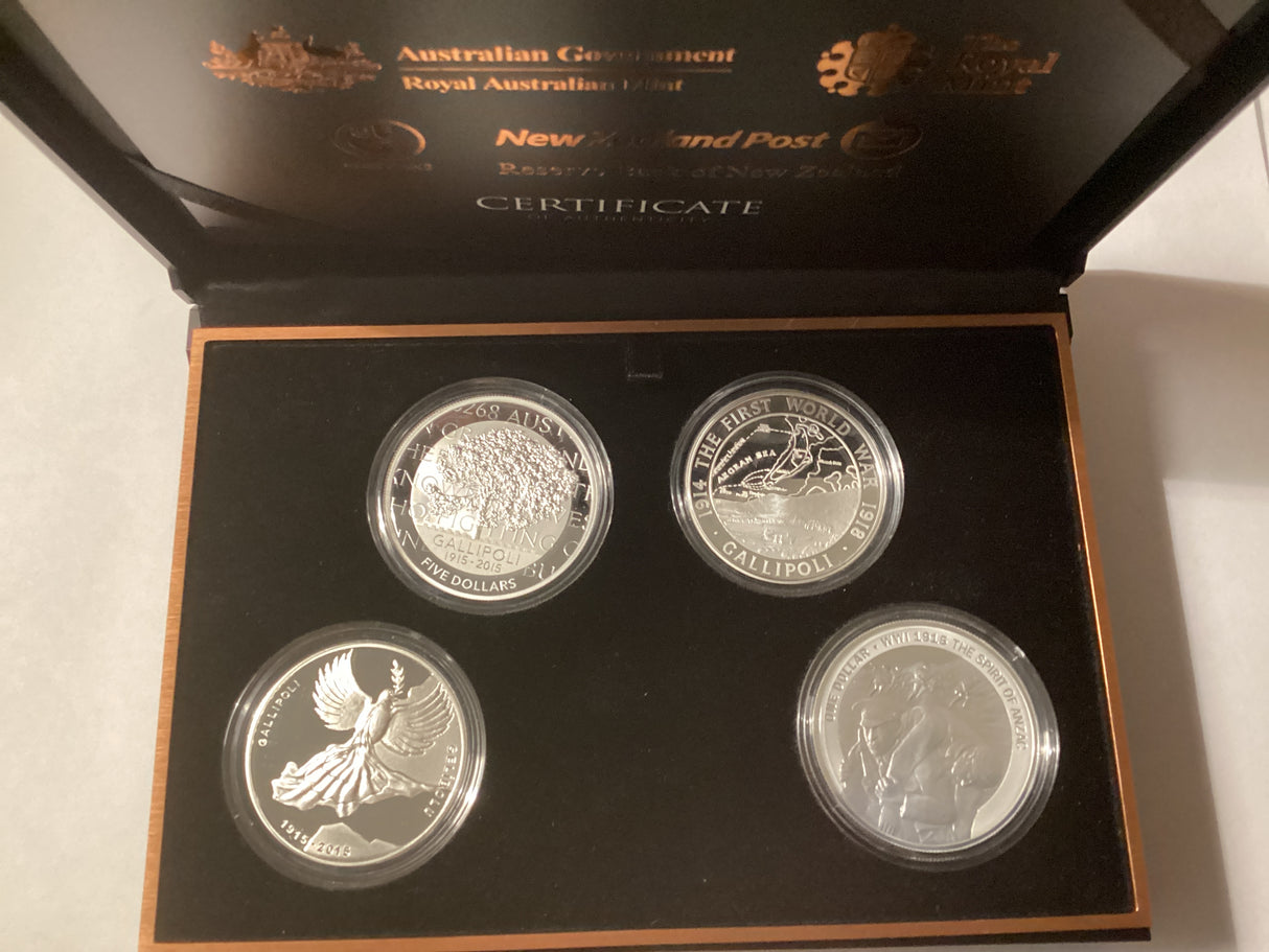 2015 Four Coin Silver Proof Set. Centenary of the Gallipoli Landing.