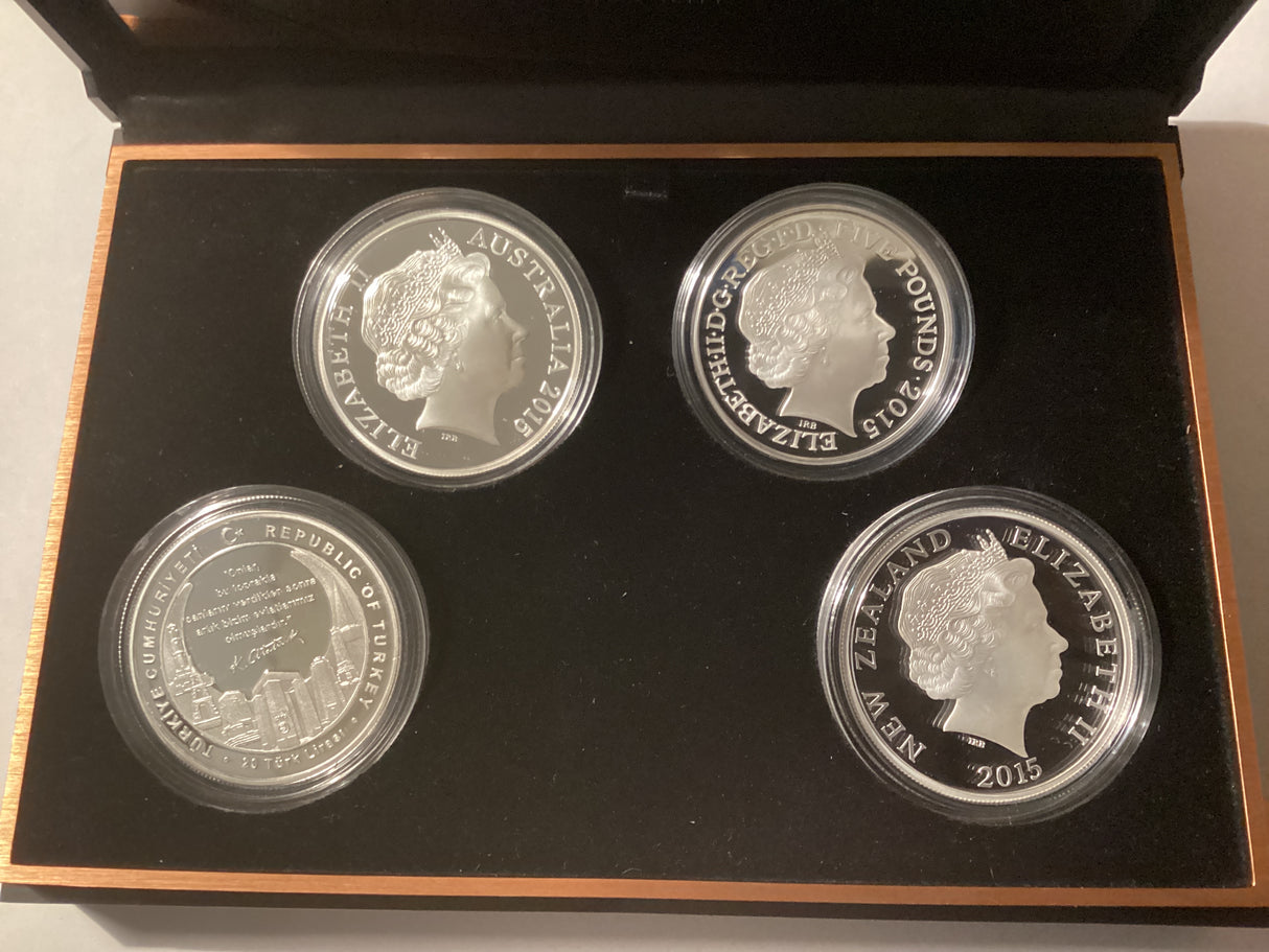 2015 Four Coin Silver Proof Set. Centenary of the Gallipoli Landing.
