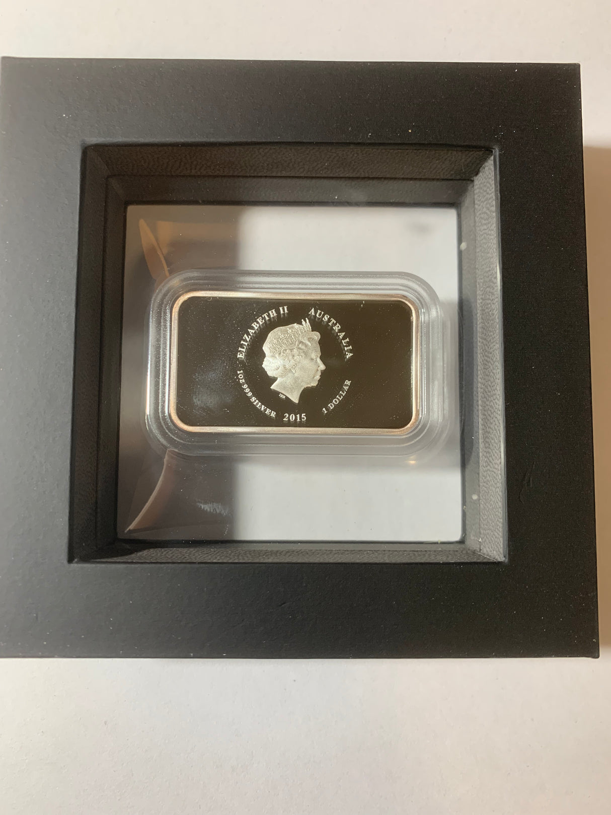 2015 $1 1oz Silver Proof Rectangular Coin. Sunburnt Country Series. I Love Her Jewel-Sea.