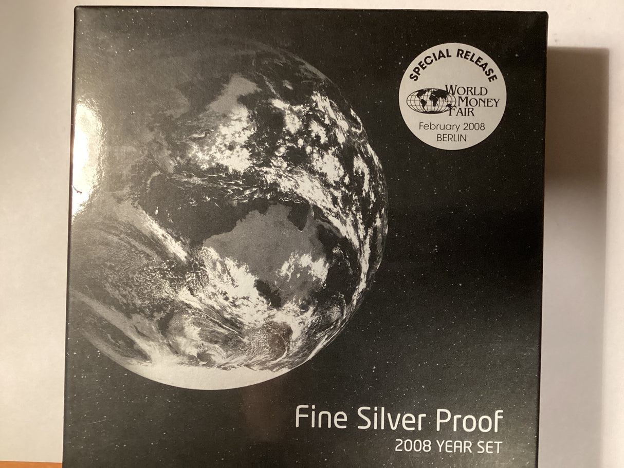 2008 Fine Silver Proof Set. World Money Fair Berlin Special Edition.