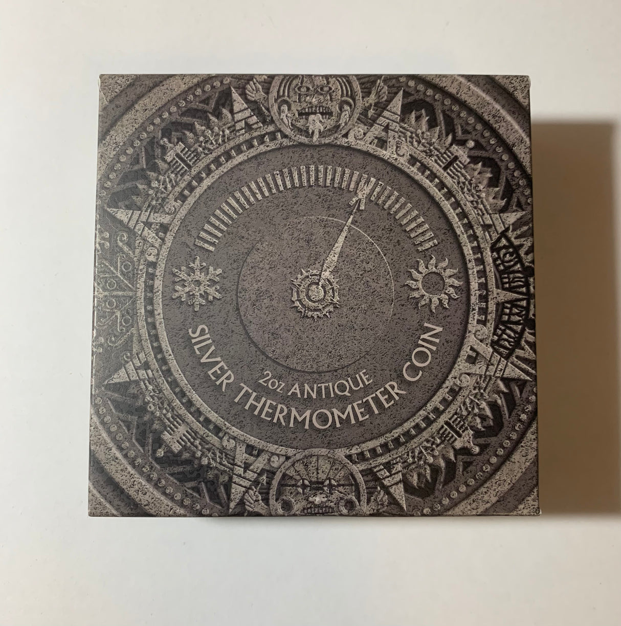 2018 $2 2oz Silver Antiquated Coin. Thermometer.