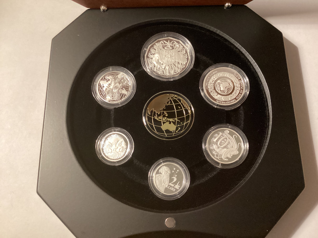 2008 Fine Silver Proof Set. World Money Fair Berlin Special Edition.