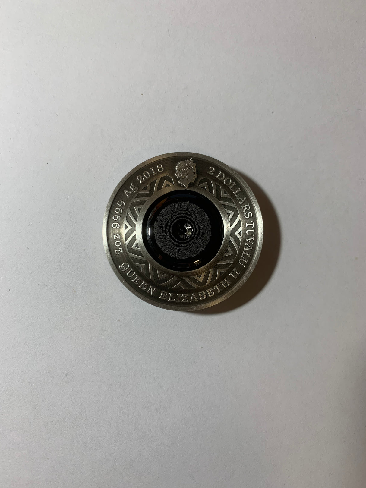 2018 $2 2oz Silver Antiquated Coin. Thermometer.