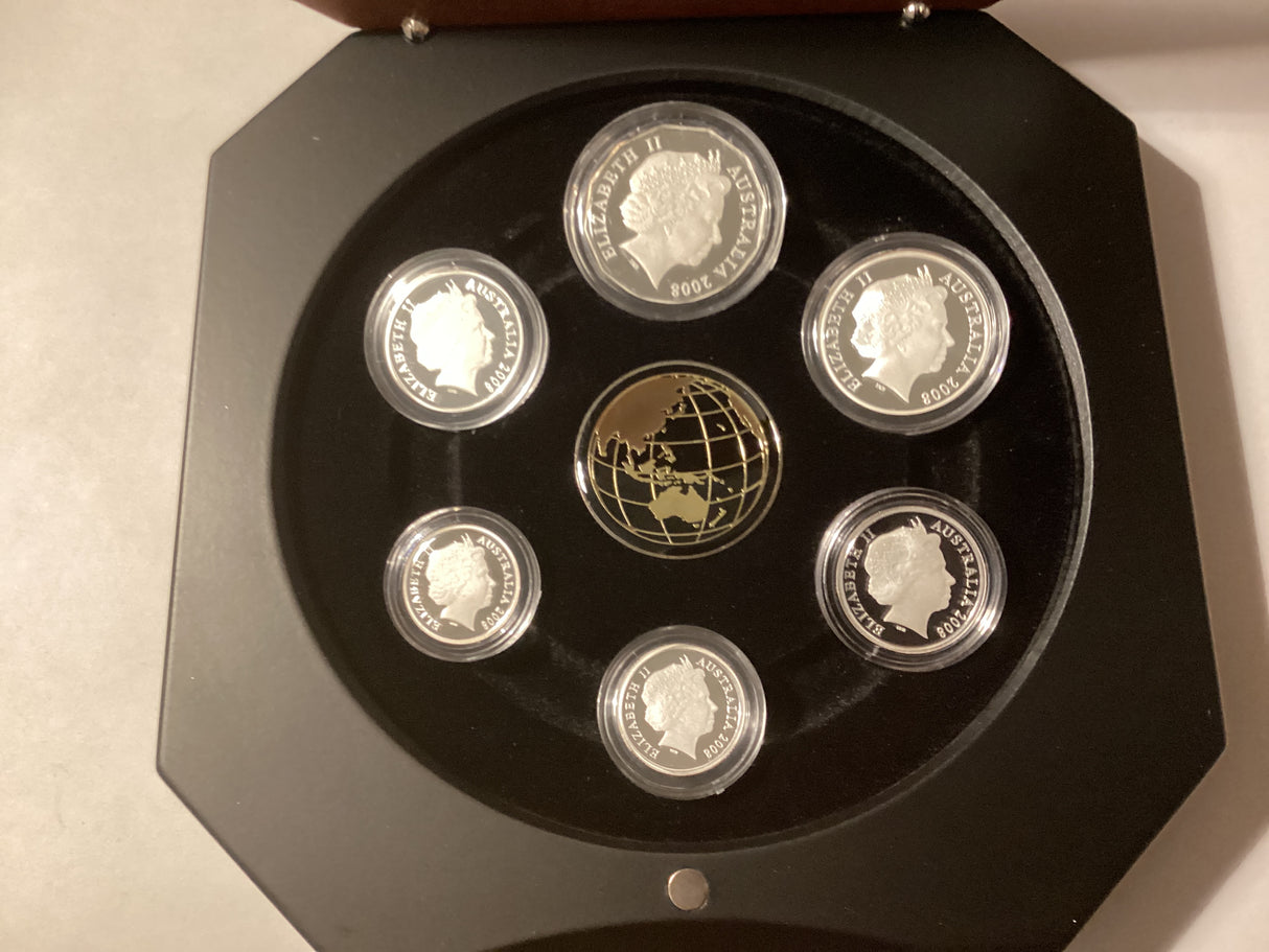 2008 Fine Silver Proof Set. World Money Fair Berlin Special Edition.