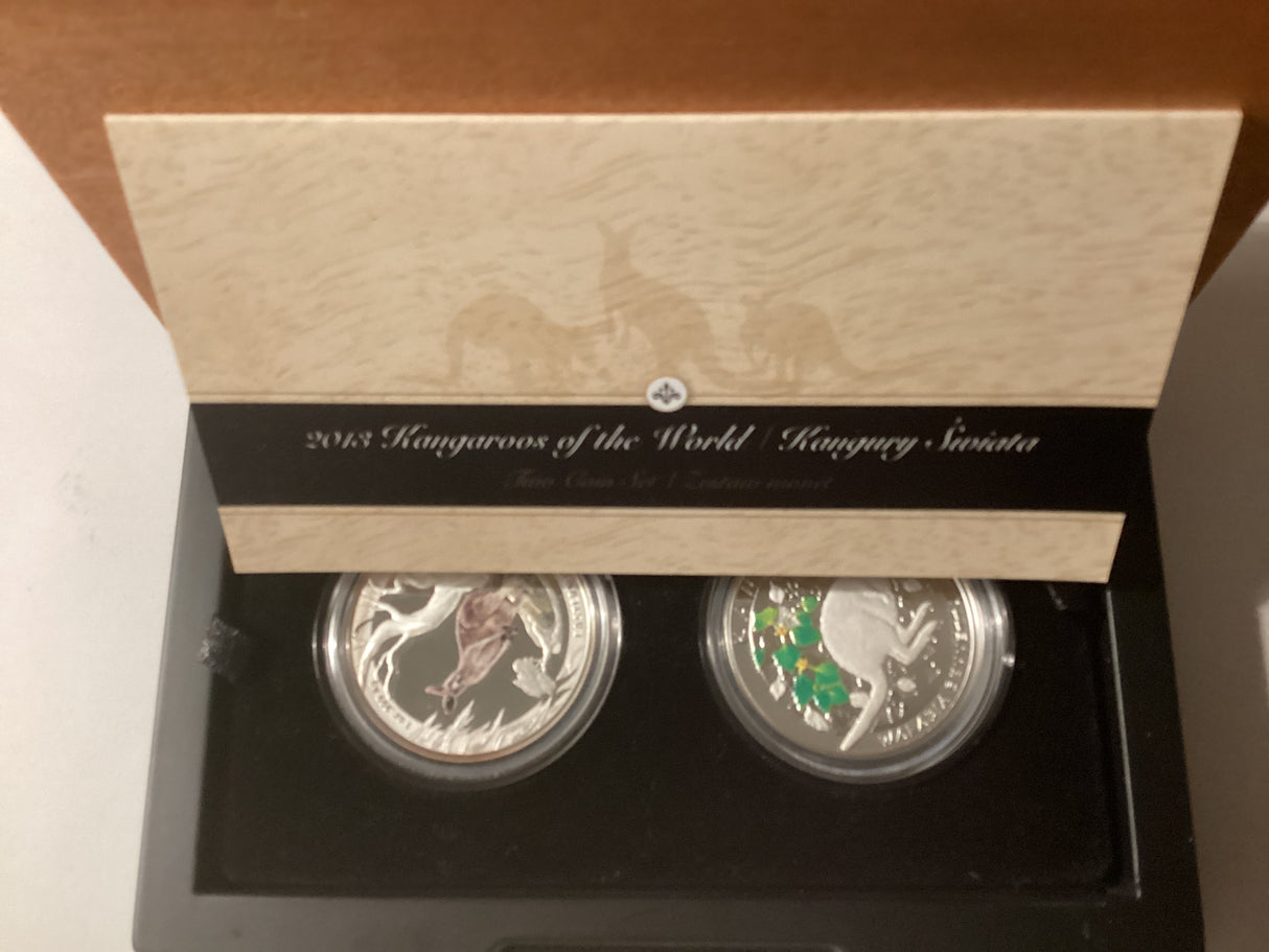 2013 Kangaroos of the World Two Coin Silver Set
