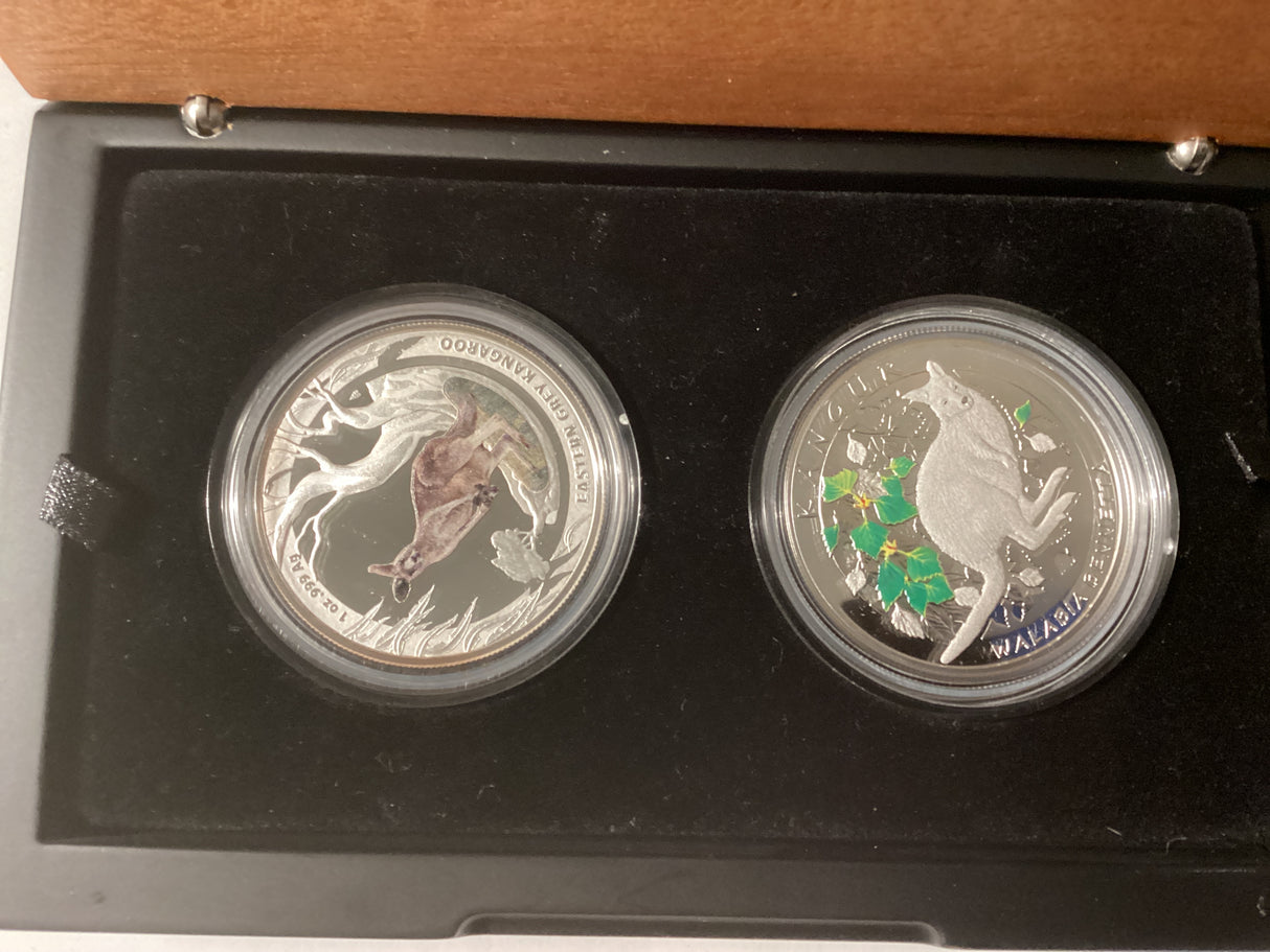 2013 Kangaroos of the World Two Coin Silver Set