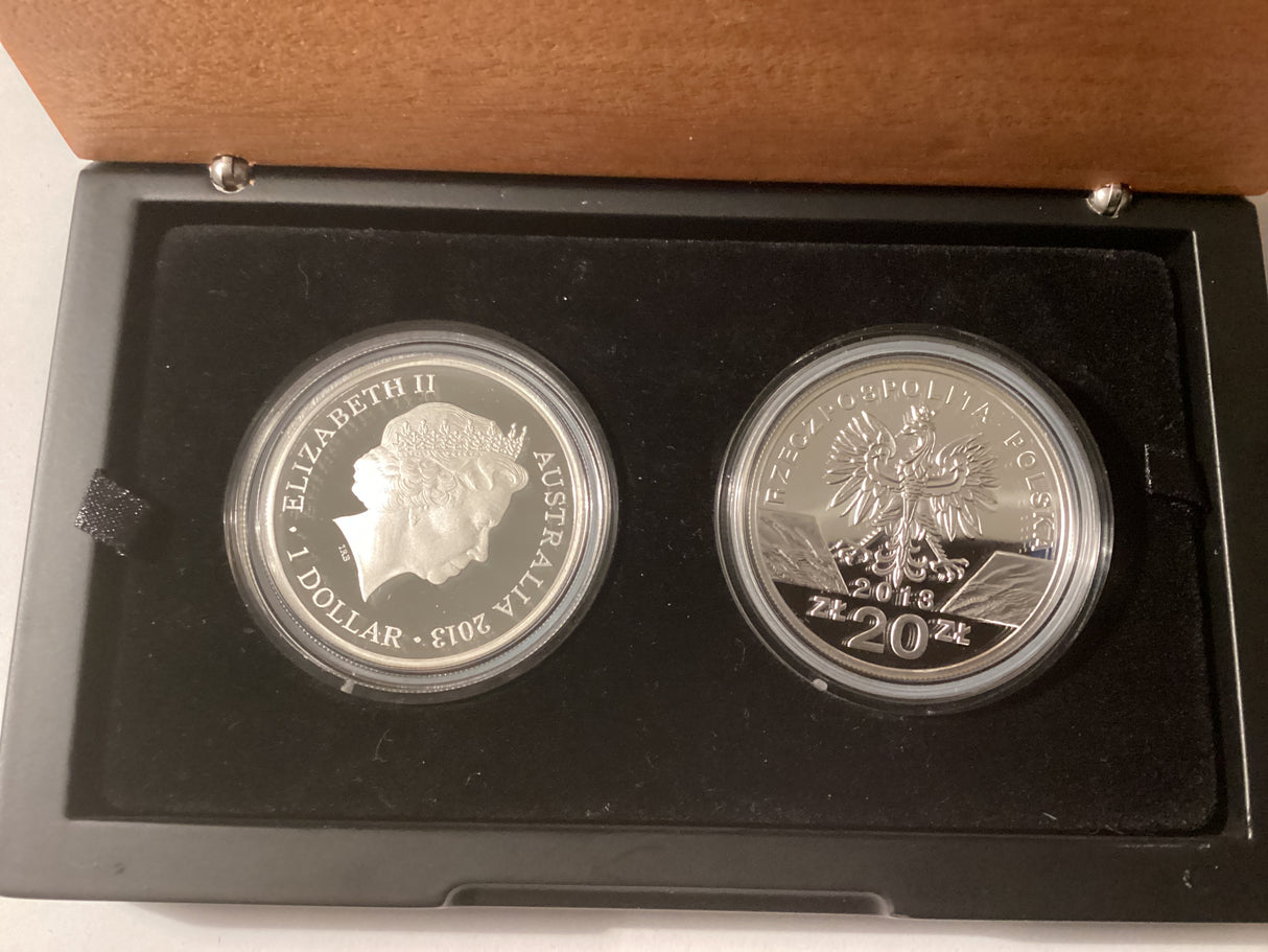 2013 Kangaroos of the World Two Coin Silver Set