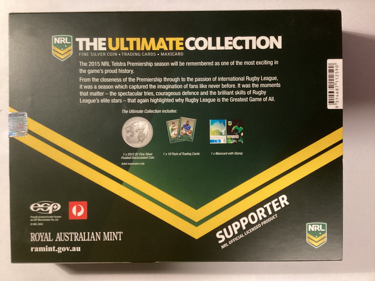 2015 Moments the Matter. NRL. The Ultimate Collection. Fine Silver Coin, Trading Cards, Maxicard.