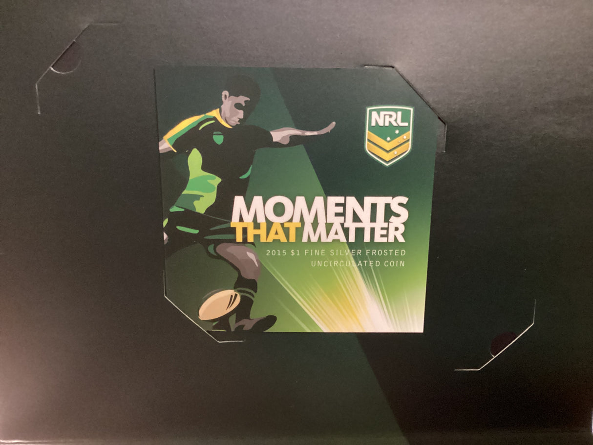 2015 Moments the Matter. NRL. The Ultimate Collection. Fine Silver Coin, Trading Cards, Maxicard.