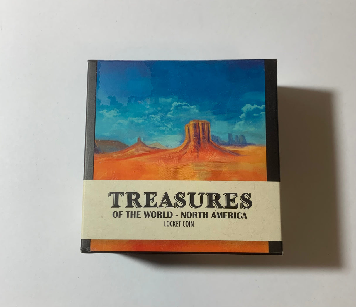 2015 $1 1oz Silver Proof Locket Coin. Treasures of the World. North America. Turquoise.