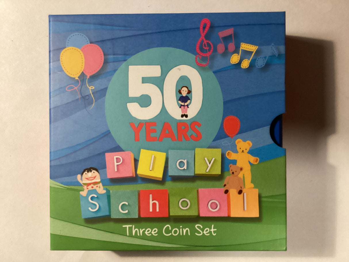 2016 50 Years of Play School. Three Coin Uncirculated Set.