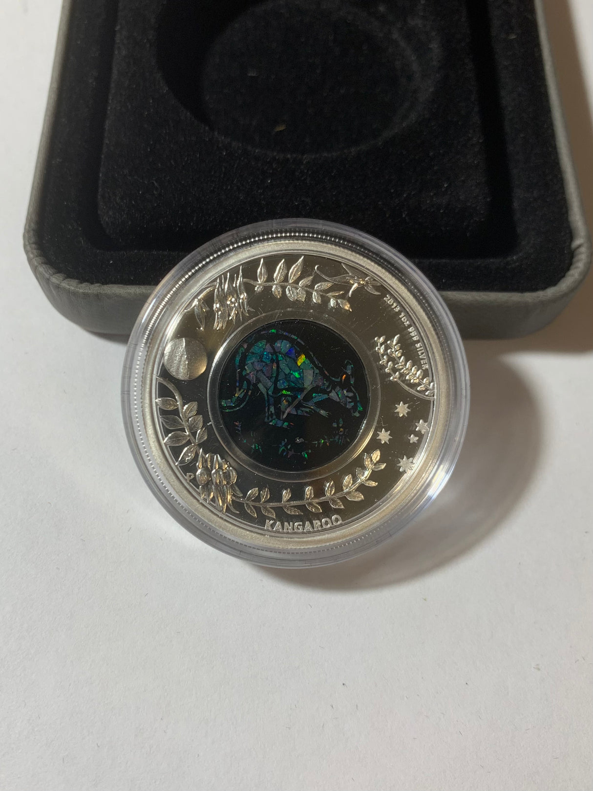 2013 $1 1oz Silver Proof Coin. Australian Opal Series. Kangaroo.
