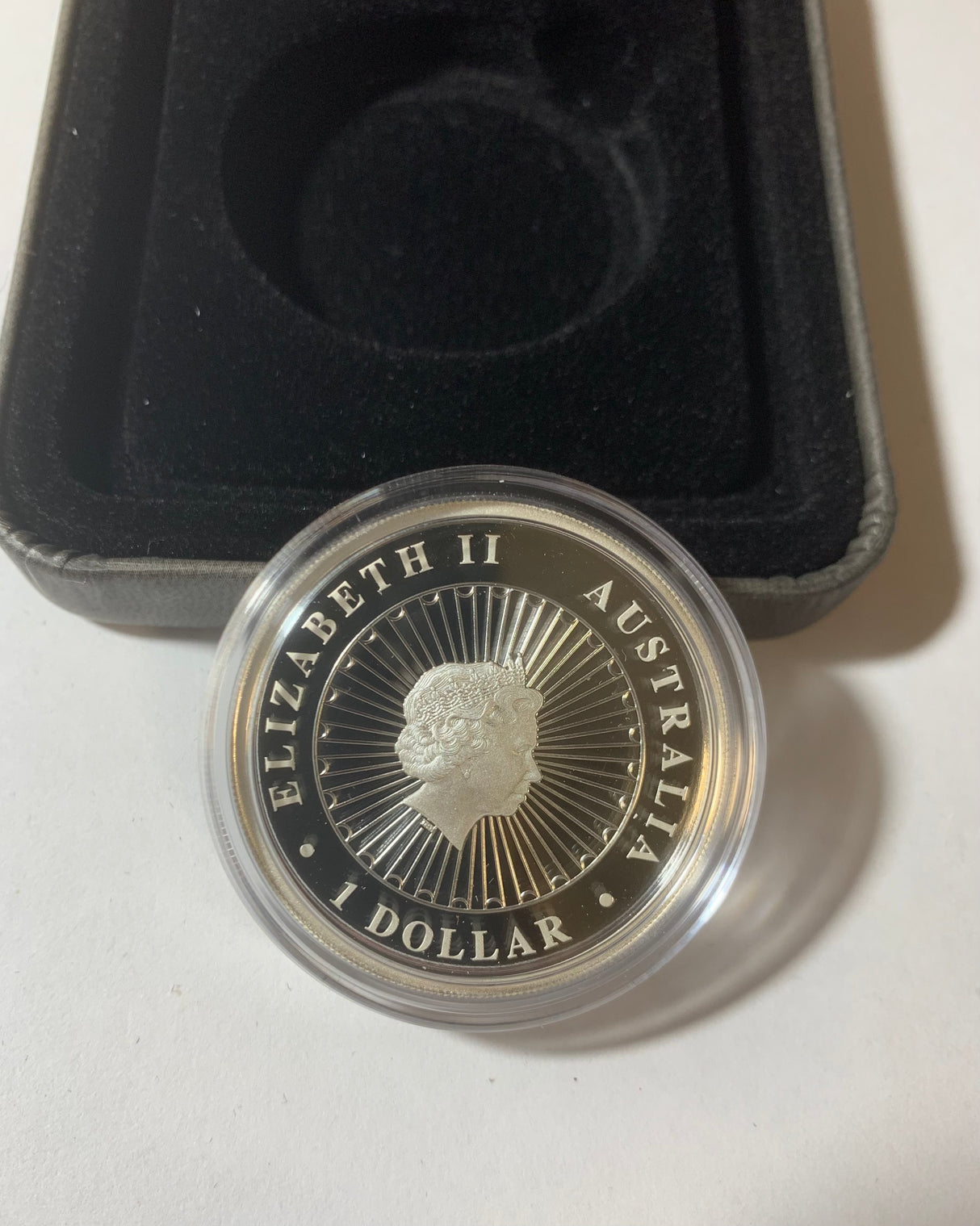 2015 $1 1oz Silver Proof Coin. Australian Opal Series. Rough Scaled Python.