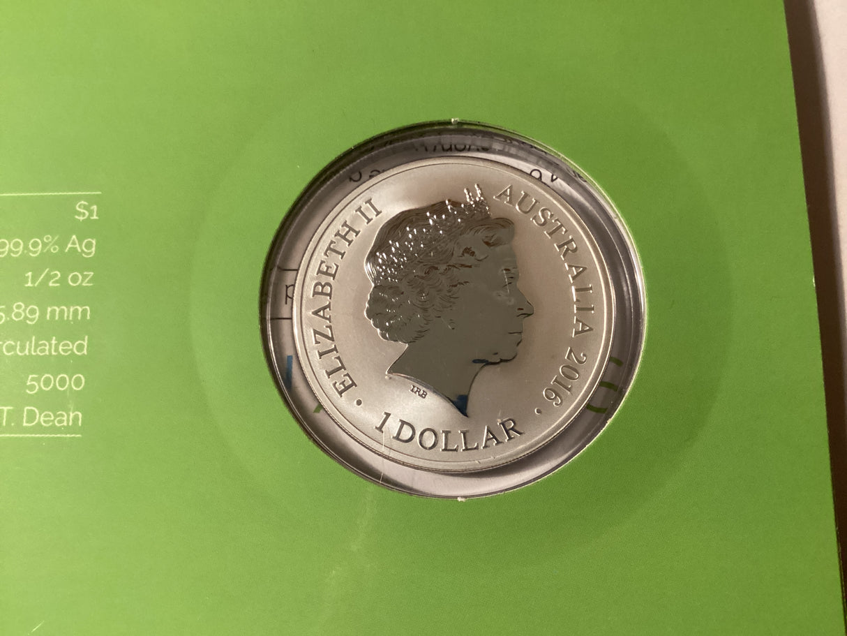 2016 $1 Coloured Fine Silver Frosted Uncirculated Coin. New Year’s Eve.