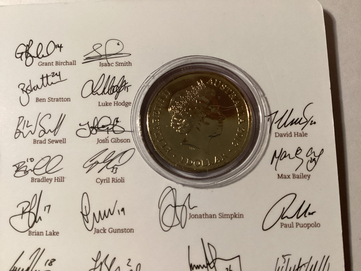 2013 $1 Uncirculated Carded Coin. AFL Premiership. Hawthorn Hawks.