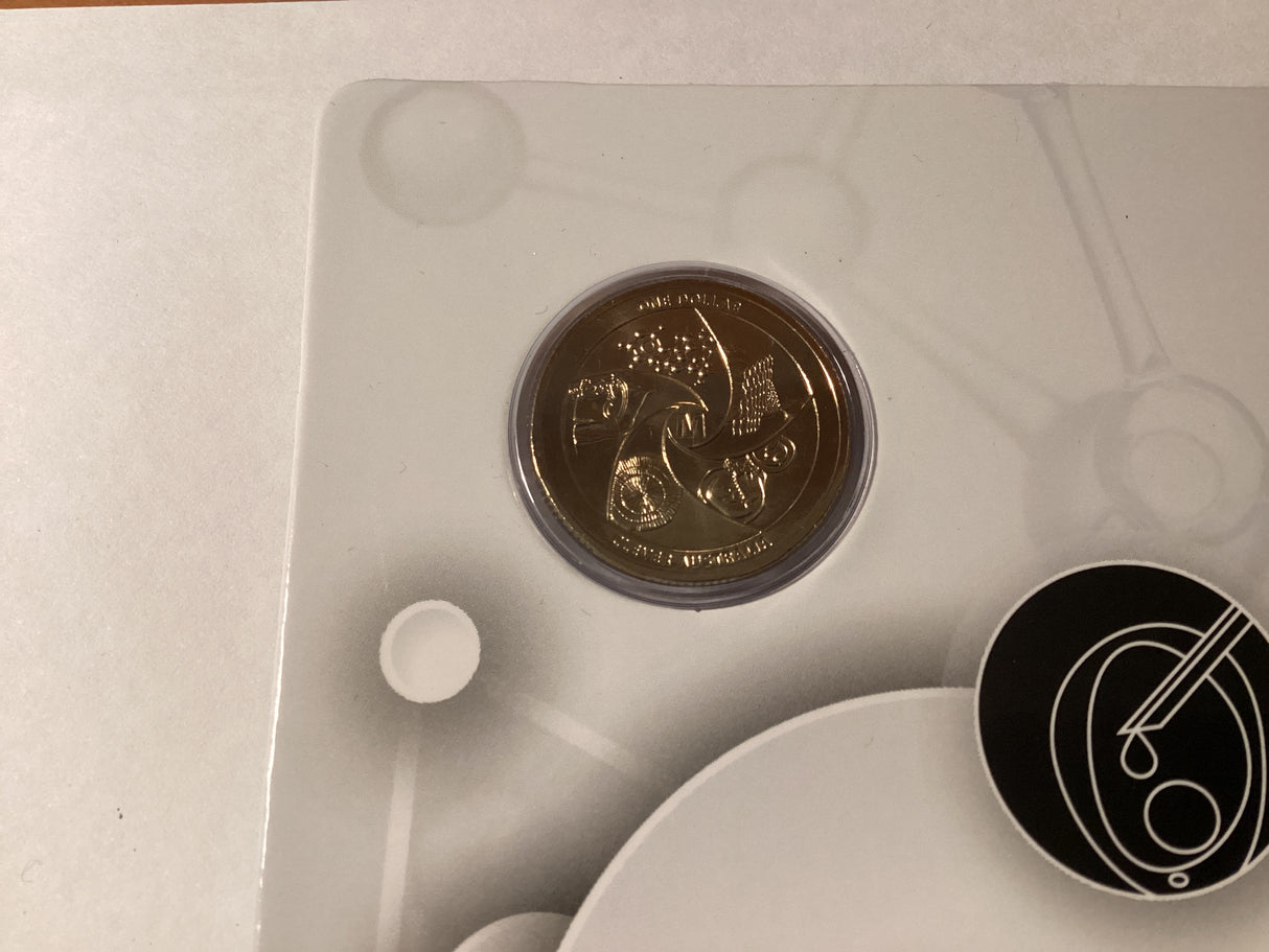 2014 $1 Uncirculated Cared Coin. Medi-mazing! A Nation of Great Inventors.