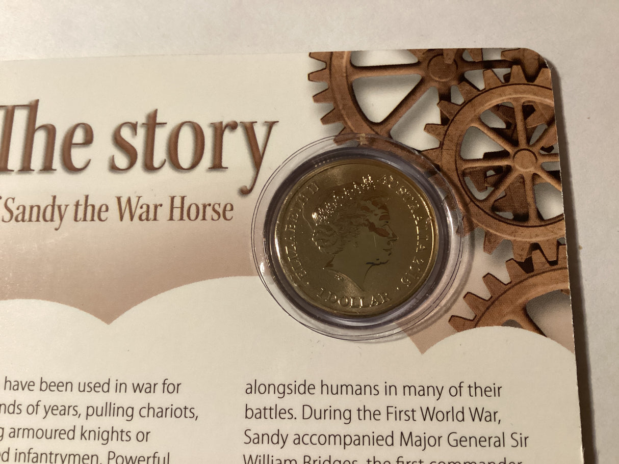 2015 $1 Uncirculated Carded Coins. Unlikely Heroes. Great and Small. Sandy the War Horse.