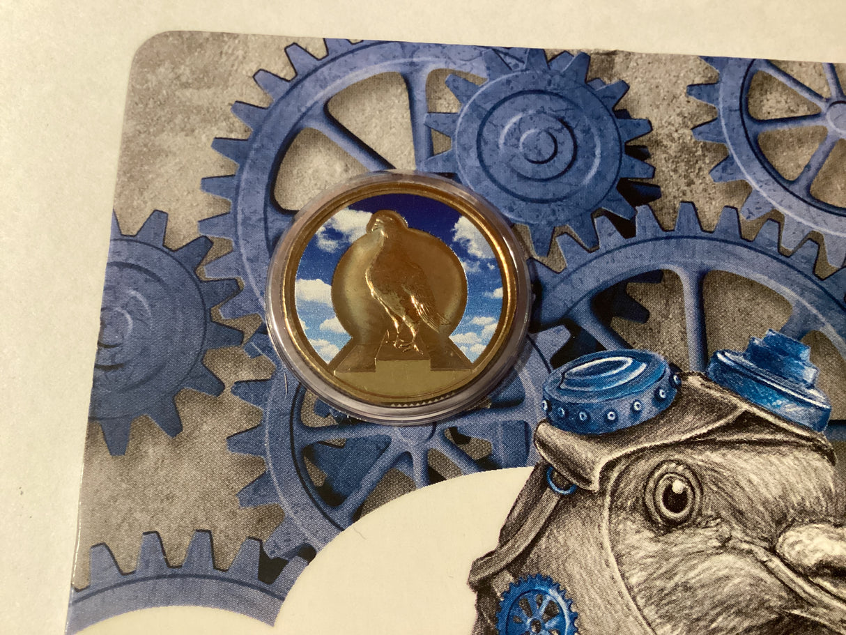 2015 $1 Uncirculated Carded Coins. Unlikely Heroes. Great and Small. Blue Chequer Cock.