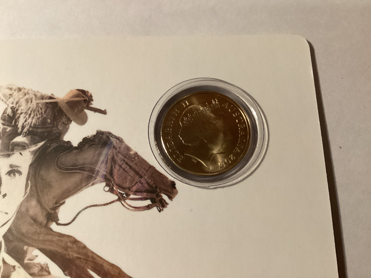 2017 $1 Uncirculated Carded Coin. Battle of Beersheba. Charge of the Light Horsemen.