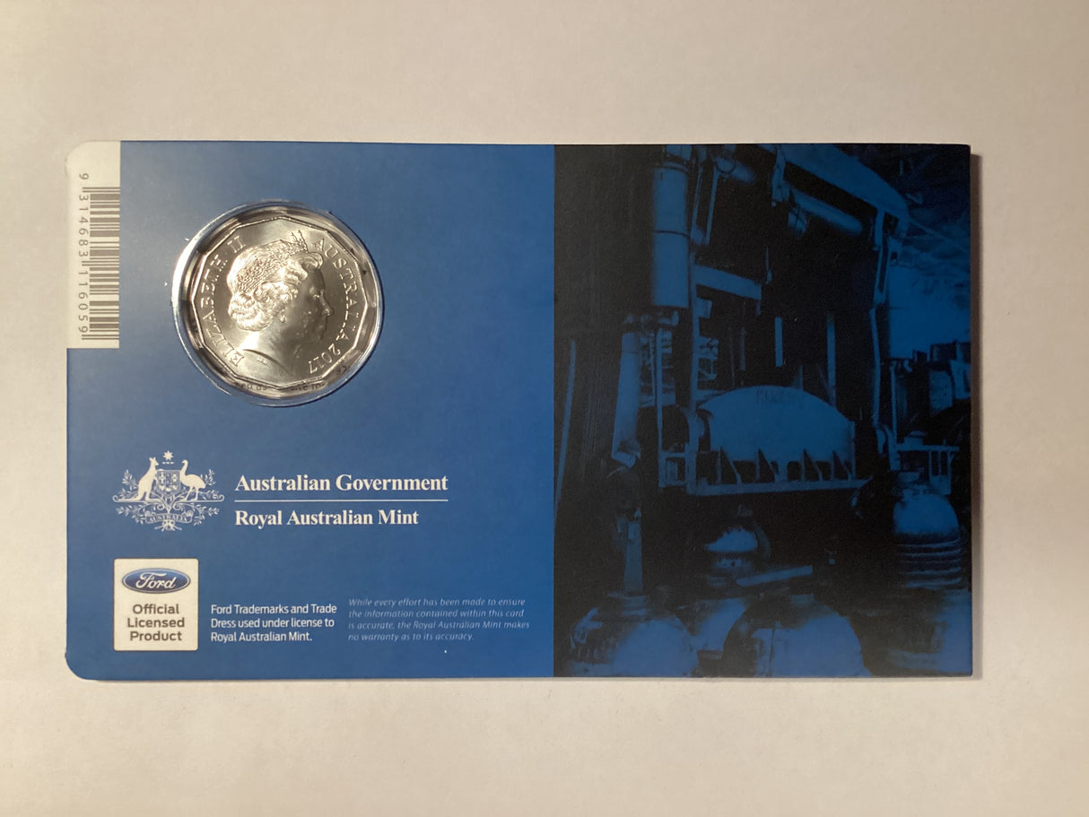 2017 50c Ford Australia. The Manufacturing Era. Uncirculated Coin.