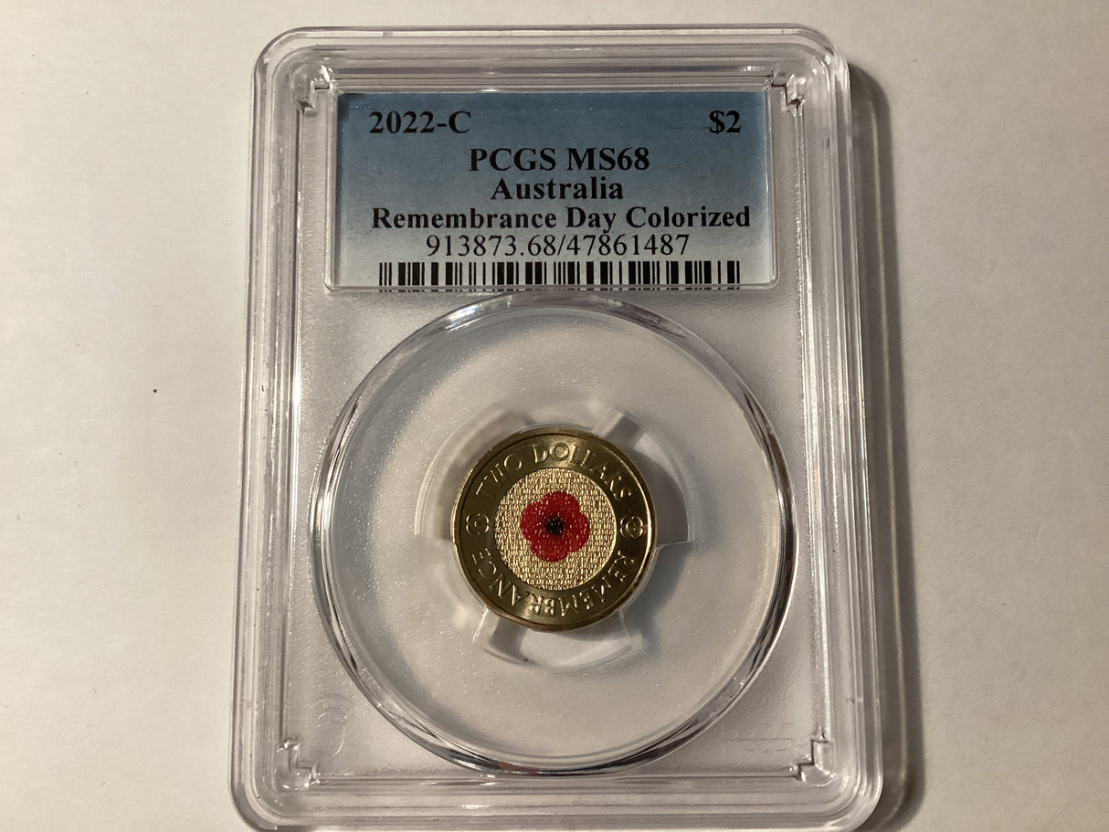 2022 'C' Mintmark Red Poppy MS68