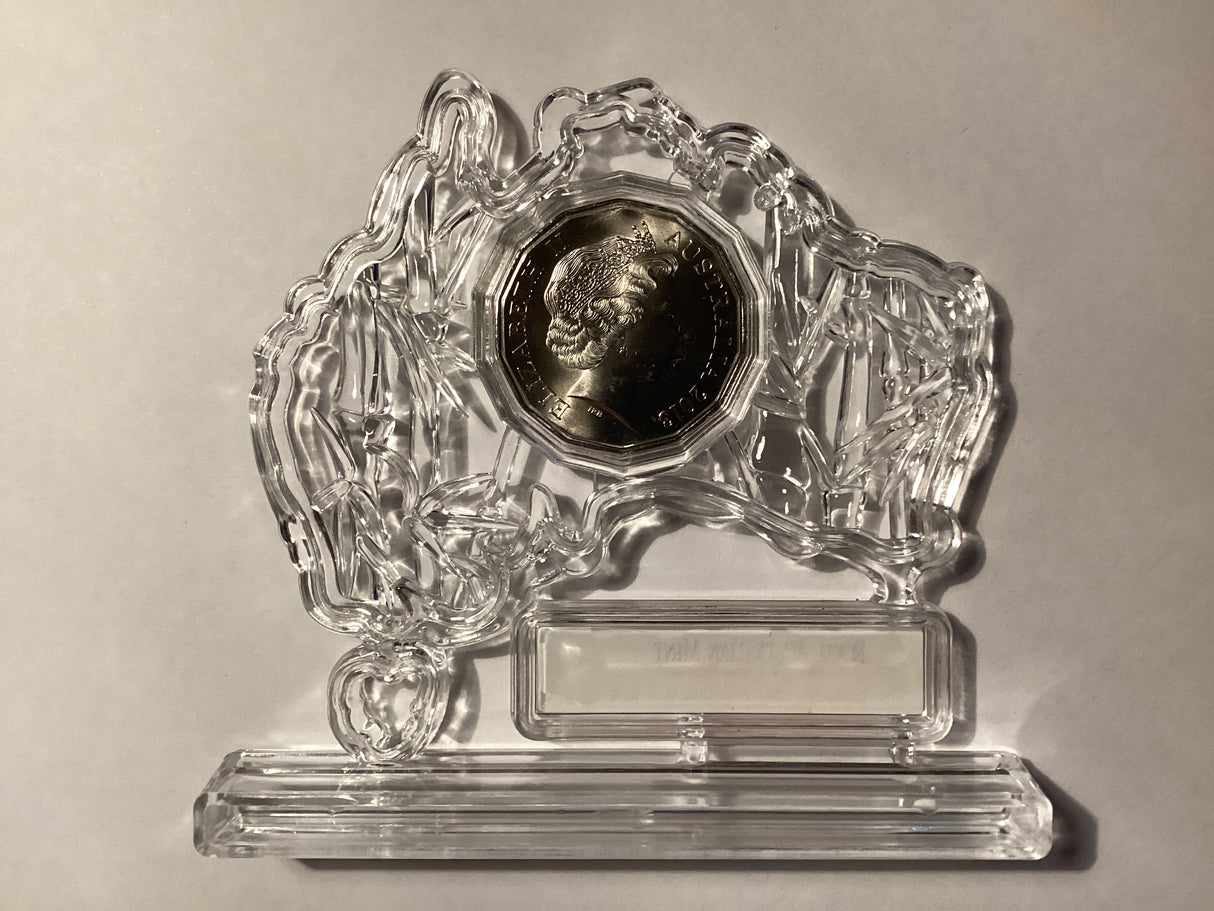 2013 50c Year of the Snake. Lunar Coin Program. Australia Map Display