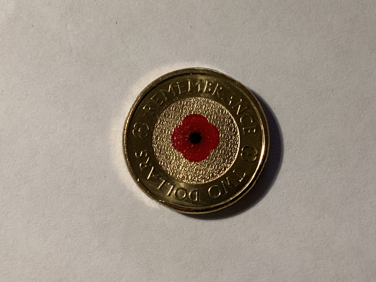 2012 $2 Red Poppy. Uncirculated Coin.
