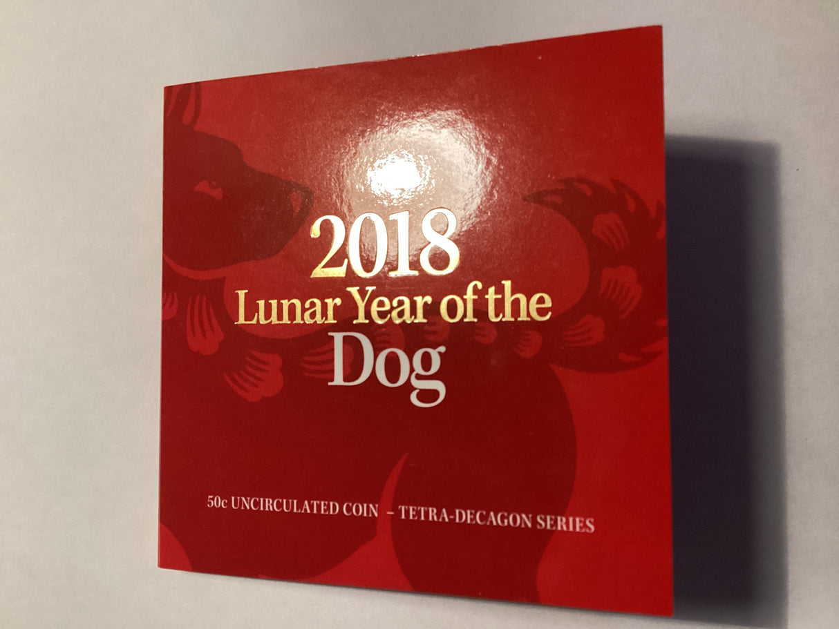 2018 50c Tetra-Decagon Lunar Series. Year of The Dog.