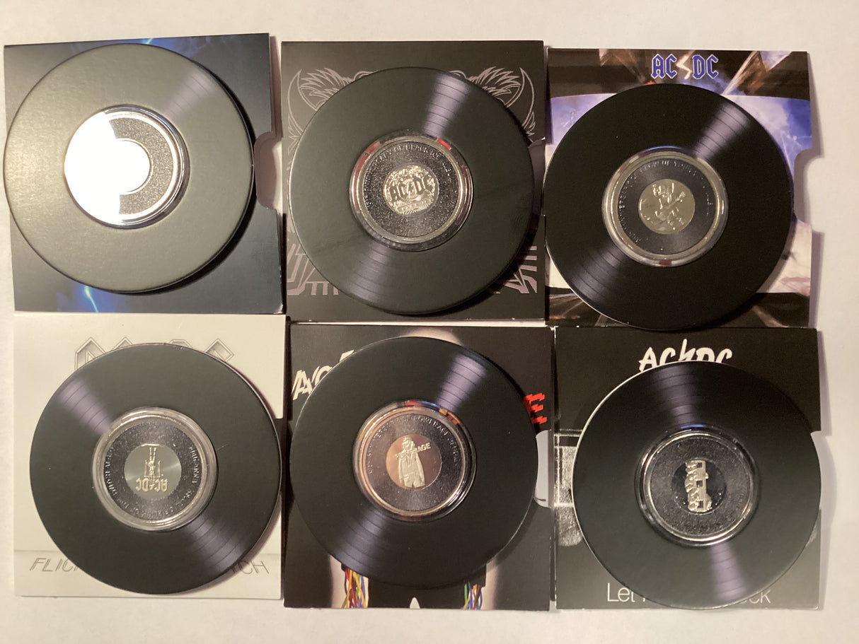 2022/2023 Uncirculated Coin Set. ACDC Volume 2. 6 Coin Set.