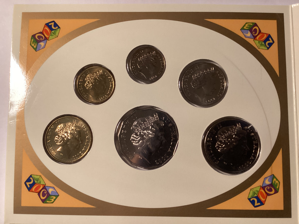 2003 Australian Uncirculated Baby Coin Set with Medallion.