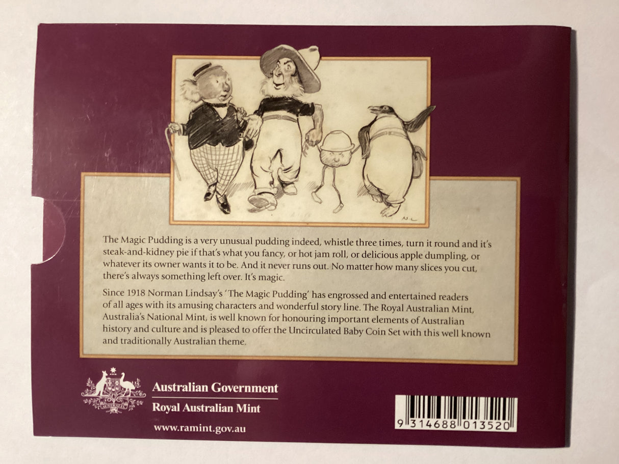 2006 Australian Uncirculated Baby Coin Set. Magic Pudding with Token.