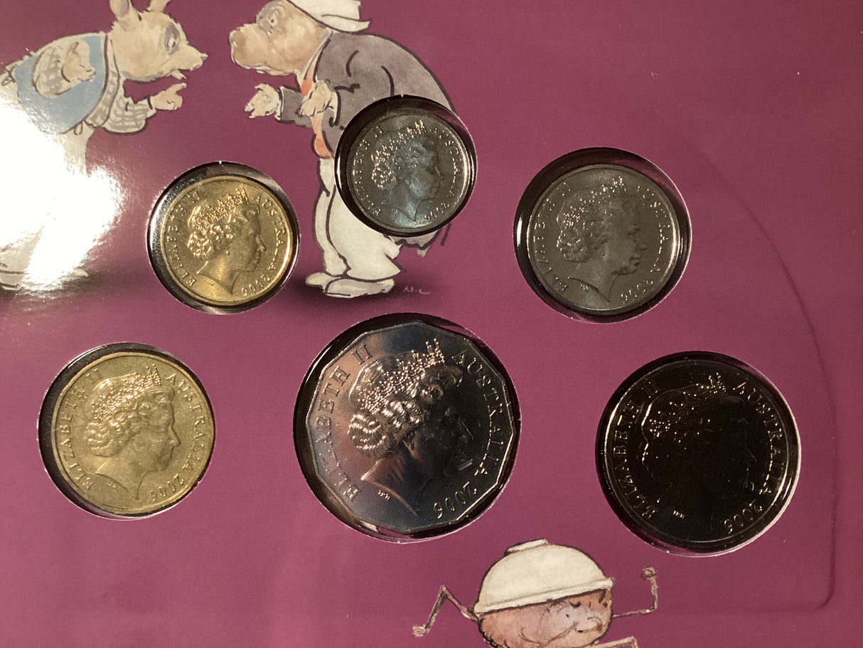 2006 Australian Uncirculated Baby Coin Set. Magic Pudding with Token.