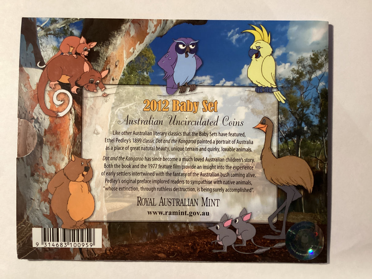 2012 Australian Uncirculated Baby Coin Set. Dot and the Kangaroo.