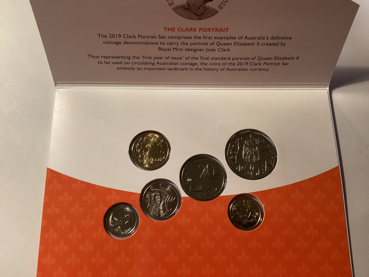 2019 Jody Clarke Uncirculated Set. New Portrait First Year of Issue. Downies.