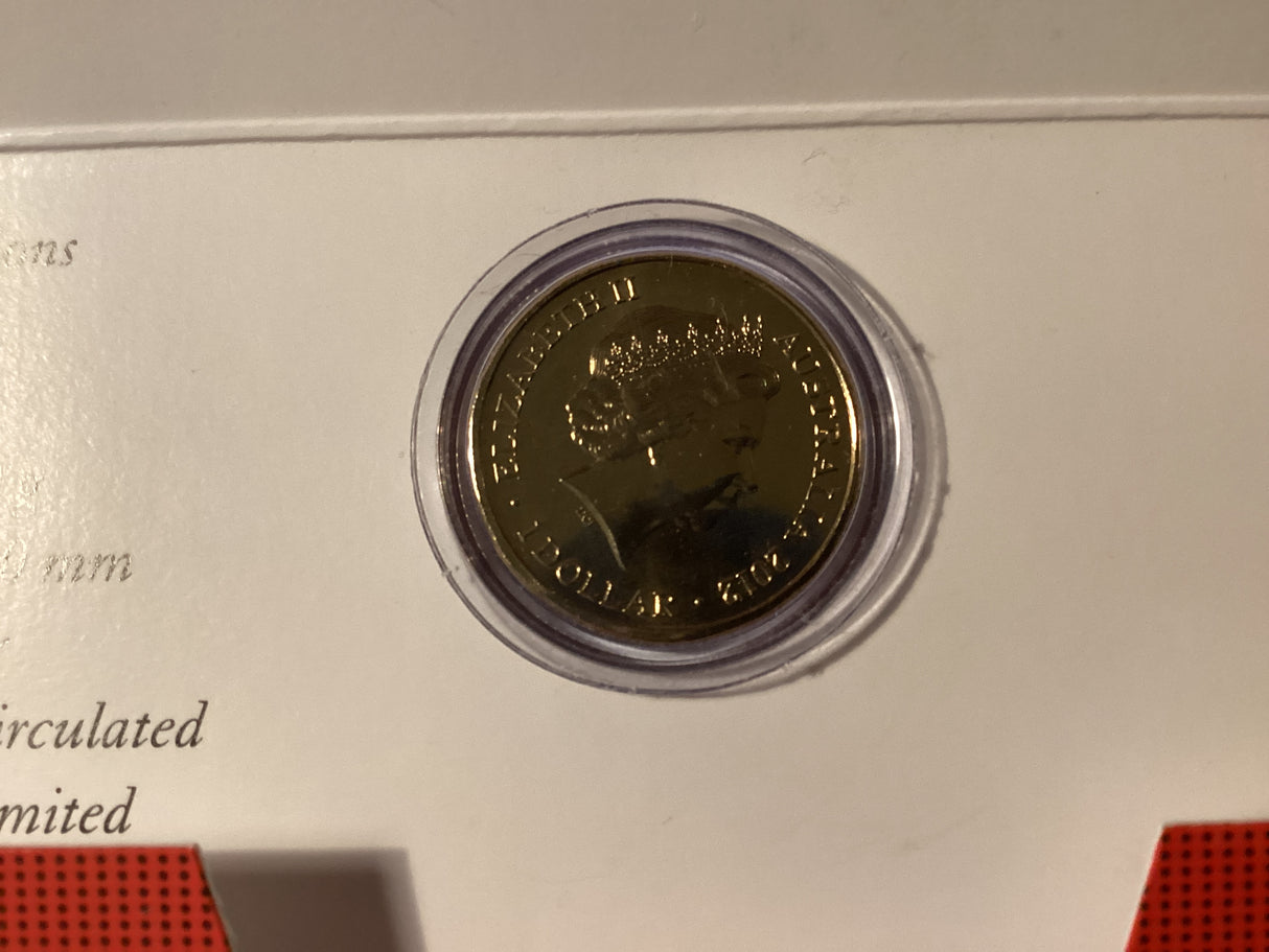 2012 $1 Uncirculated Carded Coin. Sydney Swans. AFL Premiers.