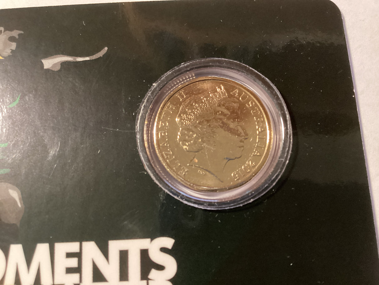 2015 $1 Uncirculated Carded Coin. Moments that Matter. Commemorative 2015 NRL Season.