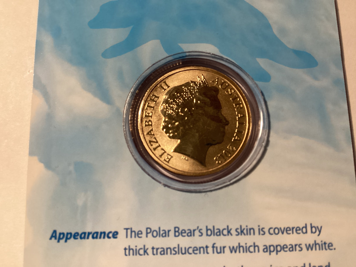 2013 $1 Colour Printed Coin. Polar Animals. Polar Bear.