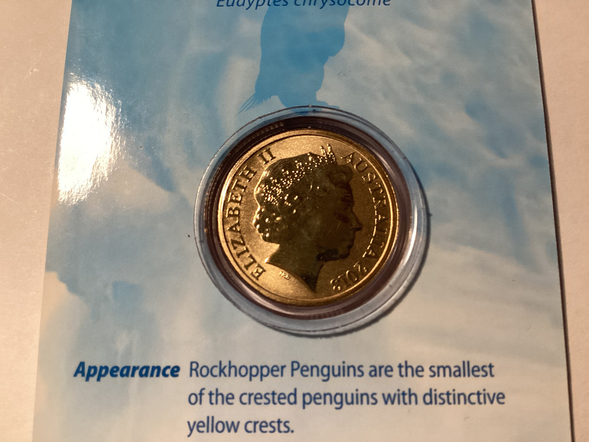 2013 $1 Colour Printed Coin. Polar Animals. Rockhopper Penguin.