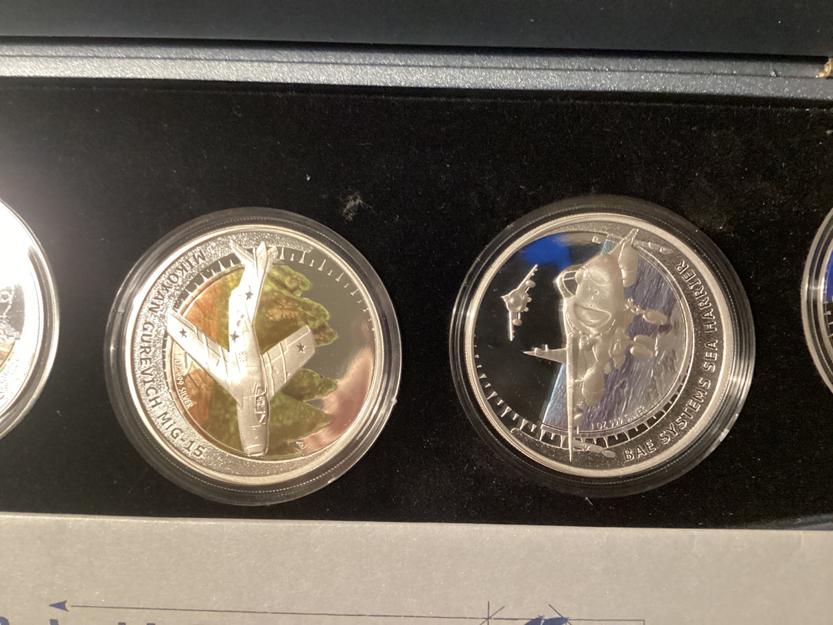 2005 Evolution of the Fighter Plane. Perth Mint. 5 Coin Silver Collection.