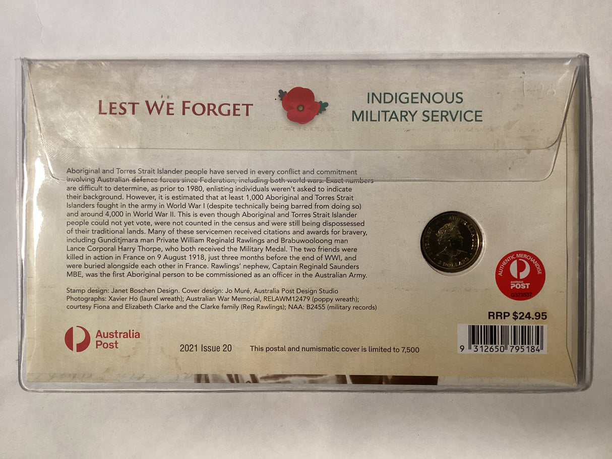 2021 $2 Indigenous Military Service PNC