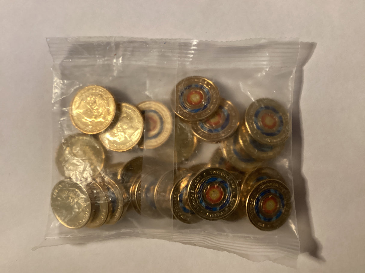 2018 $2 Eternal Flame Security Bag. 25 Coins.