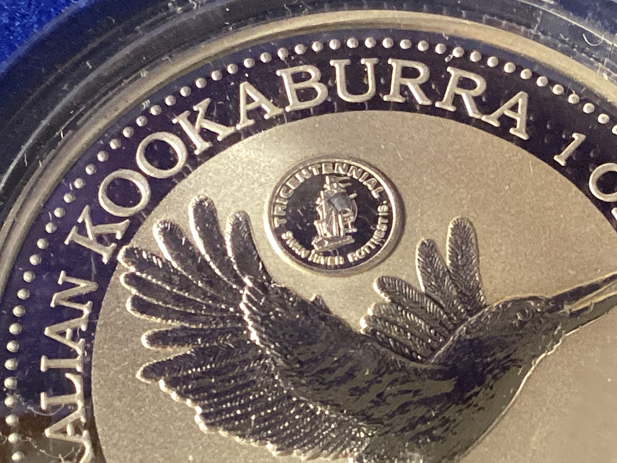 1996 $1 Kookaburra. 1oz Silver Coin. ‘Swan River and Rottnest Island’ Privy Mark.