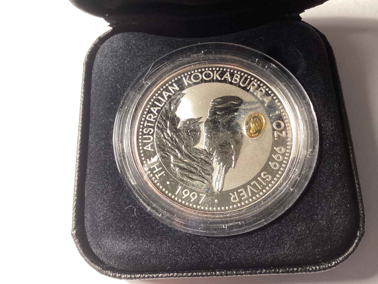 1997 $1 Kookaburra. 1oz Silver Coin. ‘Thomas Edison’ Privy Mark.