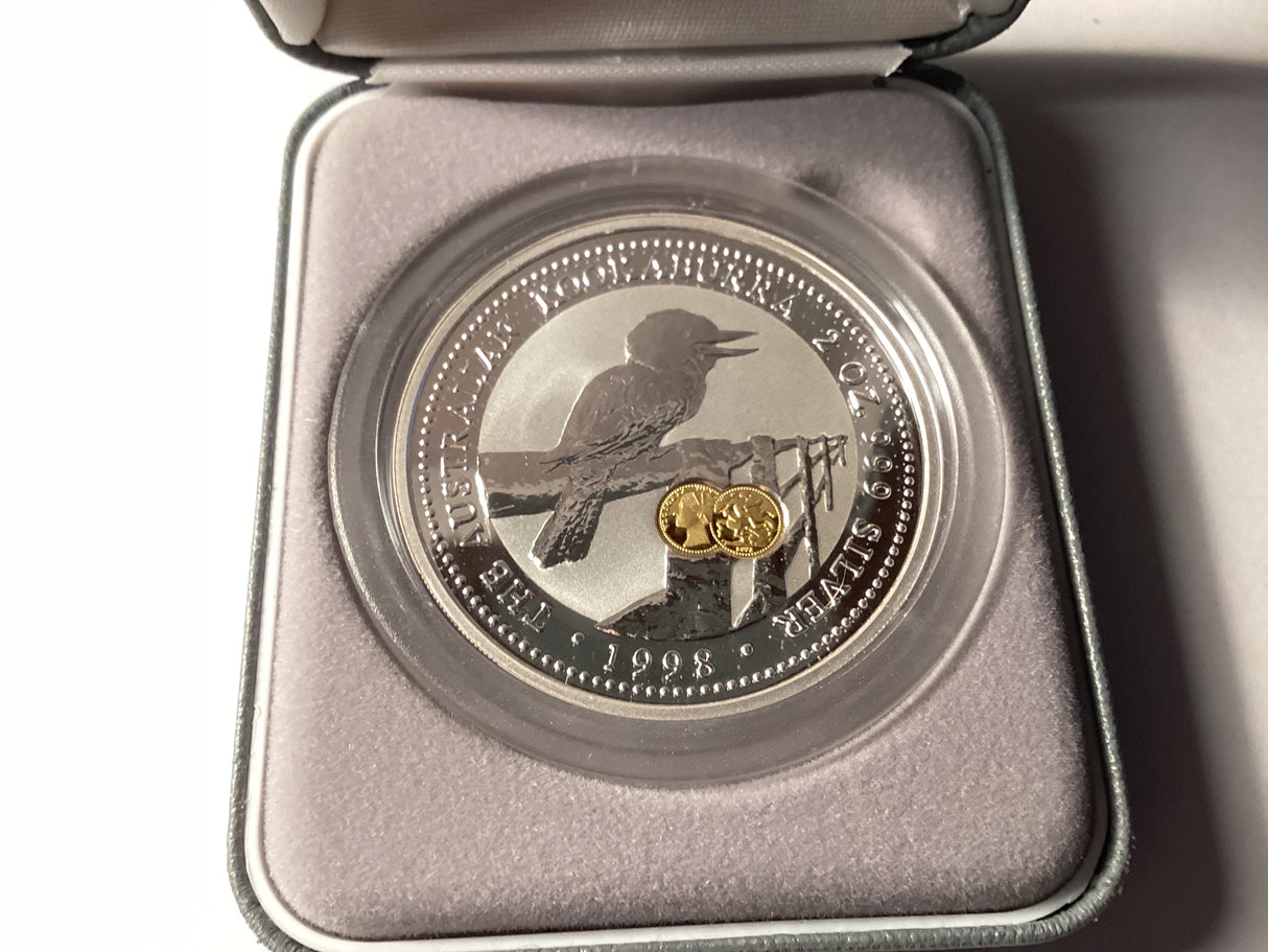 1998 $2 Kookaburra. 2oz Silver Coin. ‘St George Sovereign’ Privy Mark.