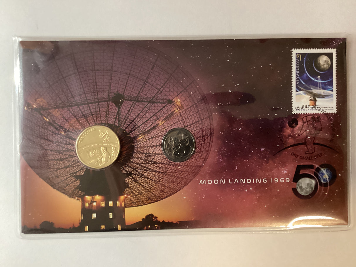 2019 Moon Landing. 50th Anniversary. Dual PNC. 5c and $1.